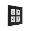 MDT BE-GTT4S.01 Glass Touch Panel Plus 4-Button with Temperature Sensor, Black