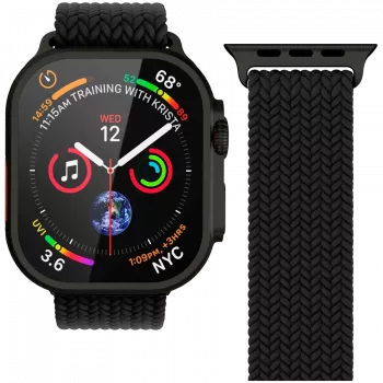 VONMÄHLEN Woven Loop 44, 45, 46, 49mm univerzalna veličina, potpuno crna
