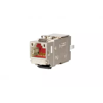 METZ CONNECT C6Amodul K 180° 25G Keystone utičnica, oklopljena, Cat.6A, 25 Gigabit Ethernet, IDC bez alata, cink lijevani, GHMT certificirano 130B21-25-E