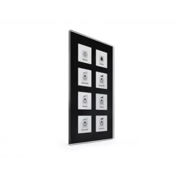 MDT BE-GT08S.01 stakleno tipkalo Plus 8-struko, crno