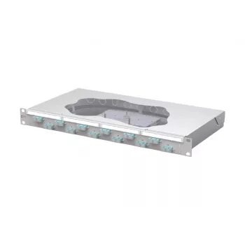METZ CONNECT spojni patch panel 12xSC Duplex OM3, 1U, svijetlosivi 150455BA12-F