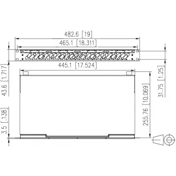 METZ CONNECT 24-portni SC-duplex OS2 singlemode optički splice patch panel, 1U 19