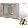 IT-BUDGET 19 inch mrežni ormar SWA - 4U - 570 x 350 mm - staklena vrata - uklonjive bočne stranice - zidna i podna montaža - set pribora - svijetlosivi (90ITB19WS4635GG)