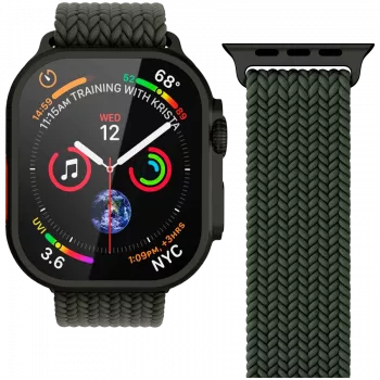 VONMÄHLEN tkani Loop za Apple Watch 40/41/42mm, maslinasto crni