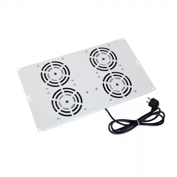 IT-BUDGET krovna ventilacijska jedinica za SRK samostojeće ormare - 4 aktivna ventilatora - 640 m³/h - termostat - prekidač - svijetlosivi 90ITB19SRKXFAN4G