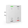 MDT BE-TAL55T2.B1 KNX tipkalo 2-struko s RGBW pozadinskim osvjetljenjem i senzorom temperature, čisto bijelo sjajno
