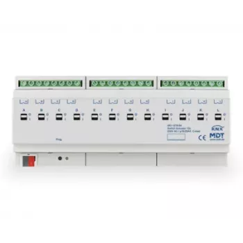 MDT AKI-1216.04 KNX sklopni aktuator, 12-kanalni, 12 TE DIN tračnica, 16/20 A, 230 V AC, kapacitivno opterećenje 200 µF