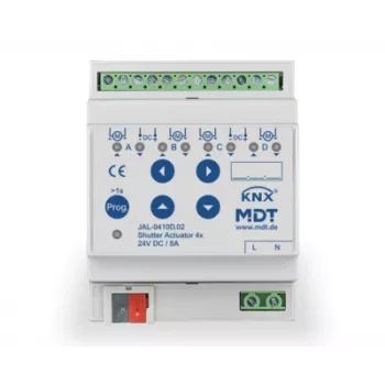 MDT JAL-0410D.02 aktuator za rolete 4-kanalni, 4TE, 24VDC, 8A