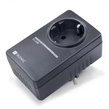 H-Tronic 1114730 ograničivač udarne struje SCL 3680 IP20, 16 A, 3680 W, Schuko adapter utikača, crni