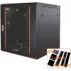 IT-BUDGET 19 inch mrežni ormar SWA - 4U - ŠxD 570 x 450 mm - staklena vrata - uklonjive bočne strane - zidna i podna montaža - set pribora - crni (90ITB19WS4645GS)