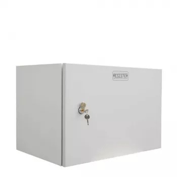 IT-BUDGET 19 inch zidno kućište mrežni ormar Easy - masivna čelična vrata - 6U - Š 600 x D 400 mm - čelični lim - svijetlosivi (90RR19CWV664MG)