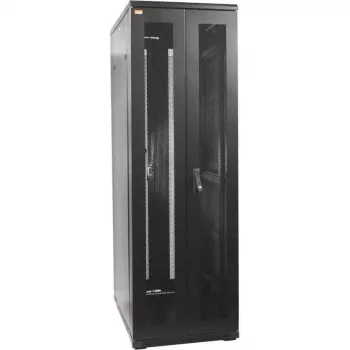 IT-BUDGET 19 inch serverski ormar SRK - 42U - 600x1000 mm - perforirana dvostruka vrata sprijeda + straga - sastavljen - crni 99ITB19SRK42610DTSNM
