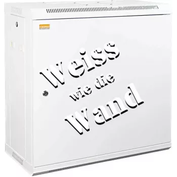 IT-BUDGET 19 inch zidni mrežni ormar SWA - 12U - 600x300 mm - čelična vrata - uklonjive bočne strane - set pribora - čisto bijeli (90ITB19WS1263MW)