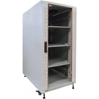 IT-BUDGET 19 inch mrežni ormar SRK kompletan set 22U 600x800mm staklena prednja vrata svijetlo siva 99ITB19SRK2268GGM
