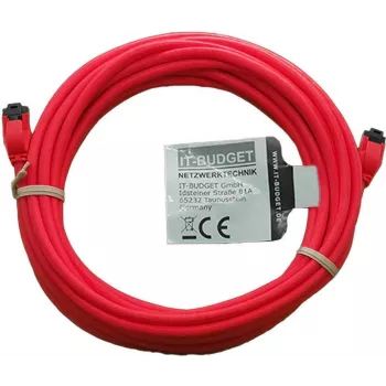 IT-BUDGET patch kabel od punog bakra Premium - Slim AWG 28 - Cat.8.1 - 2000 MHz - bez halogena - PoE+ - 40GBit - crveni - 5 m (90ITBSLIM81PK5R)