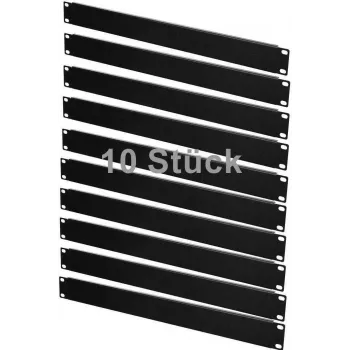 IT-BUDGET SPAR-PACK 10x 19 inch slijepe ploče za ormar 1U crne čelične ZAA90ITBBP1HES