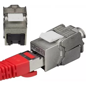 IT-BUDGET RJ45 Business keystone modul Cat.6A oklopljeni, bez alata, Small Form Factor, sa zaštitnom zaklopkom protiv prašine, PoE+ (90ITBKM6ASS)