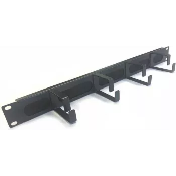 IT-BUDGET 19 inch panel s četkama za upravljanje kabelima 1U s 4 metalne kopče za kabele 44x70 mm crni 90ITBKDFPMB1HES