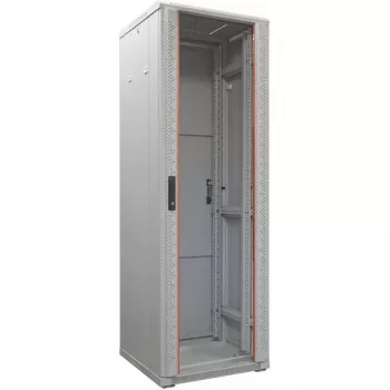 IT-BUDGET 19 inch mrežni ormar SRK, 38U, 600x600 mm, staklena vrata sprijeda, čelična vrata straga, Flatpack, svijetlosivi 90ITB19SRK3866GGN