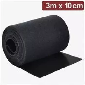 Quadrios 24CA312 Hook and Loop Fastener Strap Roll 3 m x 10 cm Black