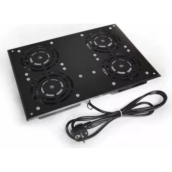 IT-BUDGET jedinica ventilatora za SRK samostojeće ormare - 4 aktivna ventilatora - protok zraka 640 m³/h - termostat - prekidač - crni (90ITB19SRKFAN4S)