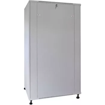 IT-BUDGET 19 inch mrežni ormar SRK - 22U - 600x800 mm - staklena/masivna vrata - Flatpack - svijetlosivi 90ITB19SRK2268GGN