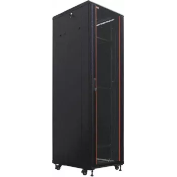 IT-BUDGET 19 inch mrežni ormar SRK - 38U - 600x600 mm - staklena/čelična vrata - montiran - crni (99ITB19SRK3866GSNM)