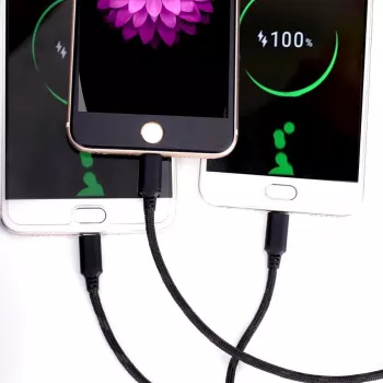 CYOO 3-u-1 USB kabel za punjenje i prijenos podataka – Micro USB, USB-C, Lightning – crni