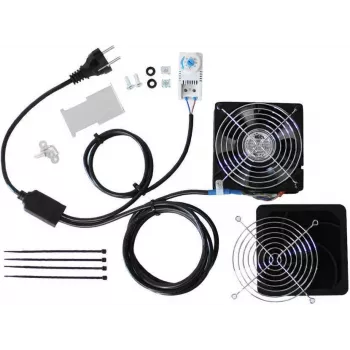 IT-BUDGET set ventilatora za IT ormar s termostatom, 160 m³/h, 230 V, prethodno ožičen, 1 ventilator 90ITBTKD180603KTHS128