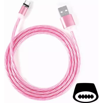 CYOO Flow Light USB-C kabel 1m ružičasti sa svjetlećim LED flow efektom CY120984