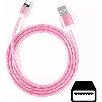 CYOO Flow Light Micro-USB kabel za punjenje 1m ružičasti s efektom tekućeg svjetla CY121350