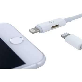 CYOO 2-u-1 Lightning kabel za punjenje i audio adapter – bijeli