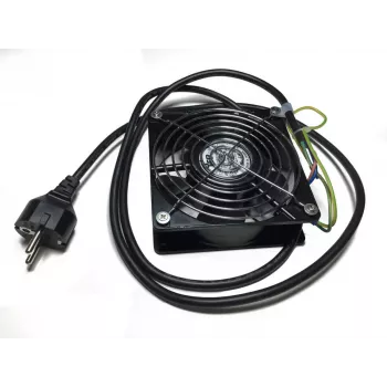 IT-BUDGET Complete Set IT Cabinet Fan - 160 m³/h Airflow - 230 V - 1 Fan, Wired + Protective Grilles, Mounting Material (90ITBLUESET1)