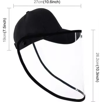 CYOO zaštitna bejzbol kapa protiv pljuvanja s prozirnom maskom za lice (CY121630)