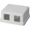 IT-BUDGET nadžbukna utičnica za podatke za 2 x RJ45 Keystone modula - bijela 90ITBAKPG2P