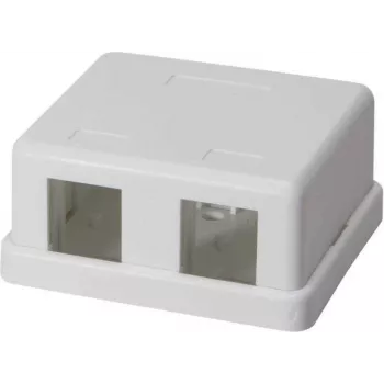 IT-BUDGET nadžbukna utičnica za podatke za 2 x RJ45 Keystone modula - bijela 90ITBAKPG2P