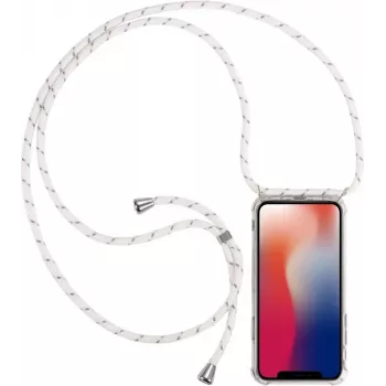 CYOO futrola s ogrlicom i remenom za iPhone 12/12 Pro 6,1 inch - bijeli silikon CY122106