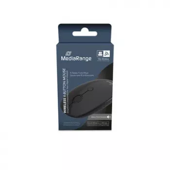 MEDIARANGE MROS268 simetrična bežična optička miš, 2,4 GHz, 1600 DPI, crna