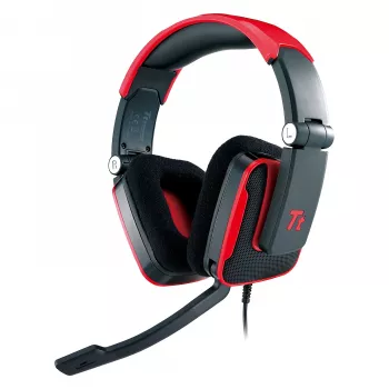 Thermaltake Tt eSPORTS SHOCK igraće slušalice - Royal Red, žične 3,5 mm, over-ear, uvučeni mikrofon, sklopive