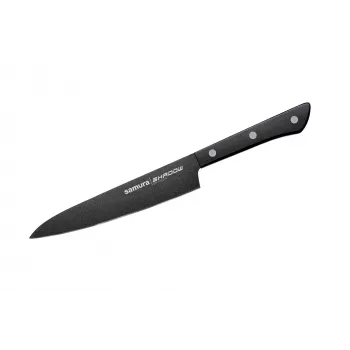 SAMURA Shadow Universal Knife 150mm AUS-8 Stainless Steel Black