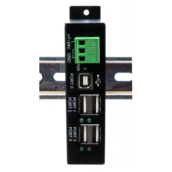 EXSYS EX-1594HMS USB 2.0 4-portni industrijski hub s kompletom za DIN tračnicu