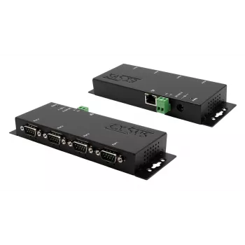 EXSYS EX-6164 4-portni RS-232 poslužitelj serijskih uređaja, Ethernet na serijski, metal, 10/100 Mbps, Virtual COM