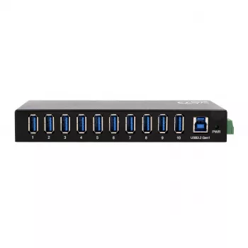 EXSYS EX-11290HMS USB 3.2 Gen 1 10-Port Hub with 12V/5A Power Supply