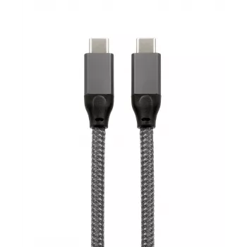 EXSYS USB 3.2 Gen 2x2 USB-C kabel, 20 Gbit/s, 5A, 100W, sivi pleteni, 3,0m EX-K1596-3.0