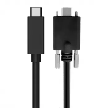 EXSYS USB 3.2 Gen 2x1 Cable C-C with Knurled Screws, 1m, Black (EX-K1591V-1.0)