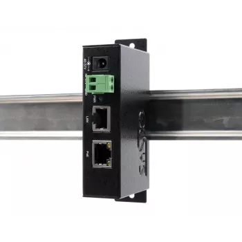 EXSYS EX-6008POE Gigabit PoE++ injektor, 60W, IEEE 802.3bt, 48-57V DC ulaz na stezaljkama, DIN-šina/zidna montaža