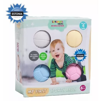 Gerardo's Toys GT7710 set za masažu i senzoriku za bebe, 4 komada, različite teksture i boje, od 6 mjeseci