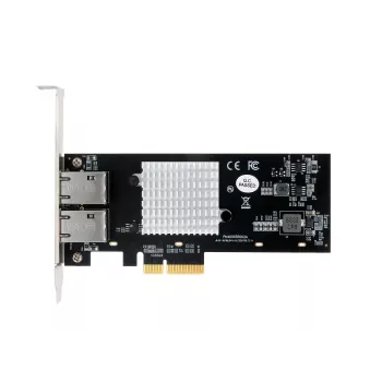 EXSYS Dual 10 Gigabit Ethernet PCIe x4 kartica, Intel X550-AT2, 2x RJ45, low-profile EX-60222