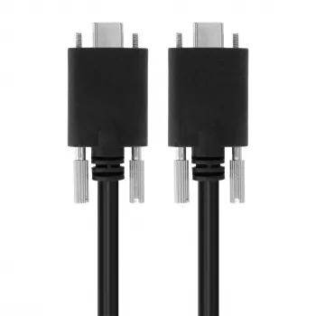 EXSYS USB 3.2 Gen 2x1 Type-C kabel s aretirajućim vijcima, 1,0m, crni EX-K1592V-1.0