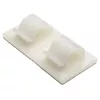 HellermannTyton RB8 Screw Mount Cable Tie Mount, White, Polyamide, 8 mm Max Bundle, 100 Pack
